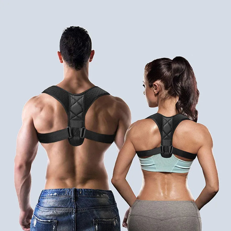Adjustable Unisex Posture Corrector – Shoulder and Back Support, Spine Aligner, Breathable Comfort for Work, Home, and Sports